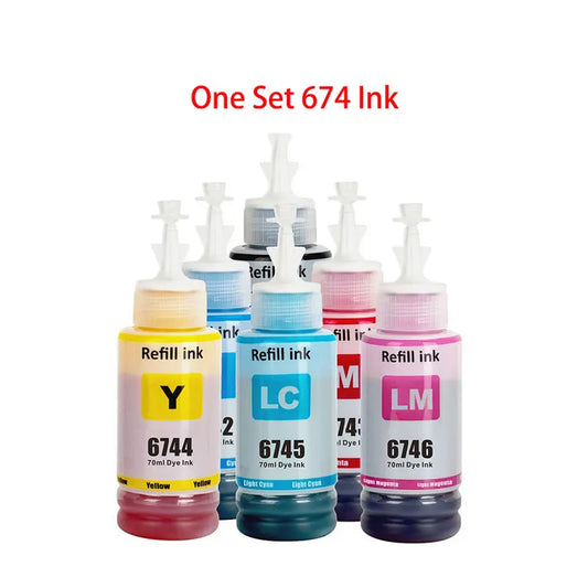 Tinta para EPSON EcoTank, T674, Para EPSON L800, L805, L810, L850, L1800